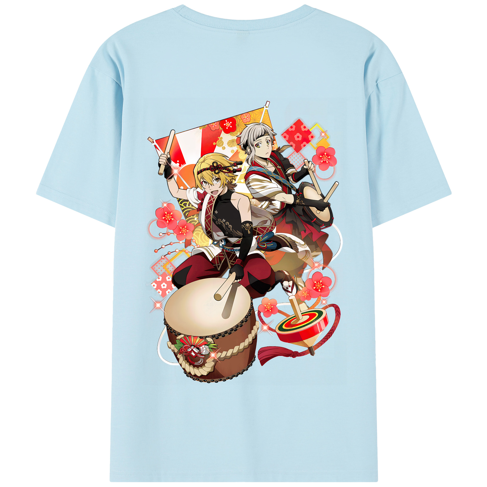 （画像用） 文豪ストレイドッグス Bungo Stray Dogs 綿100％半袖Tシャツ（背面プリント）